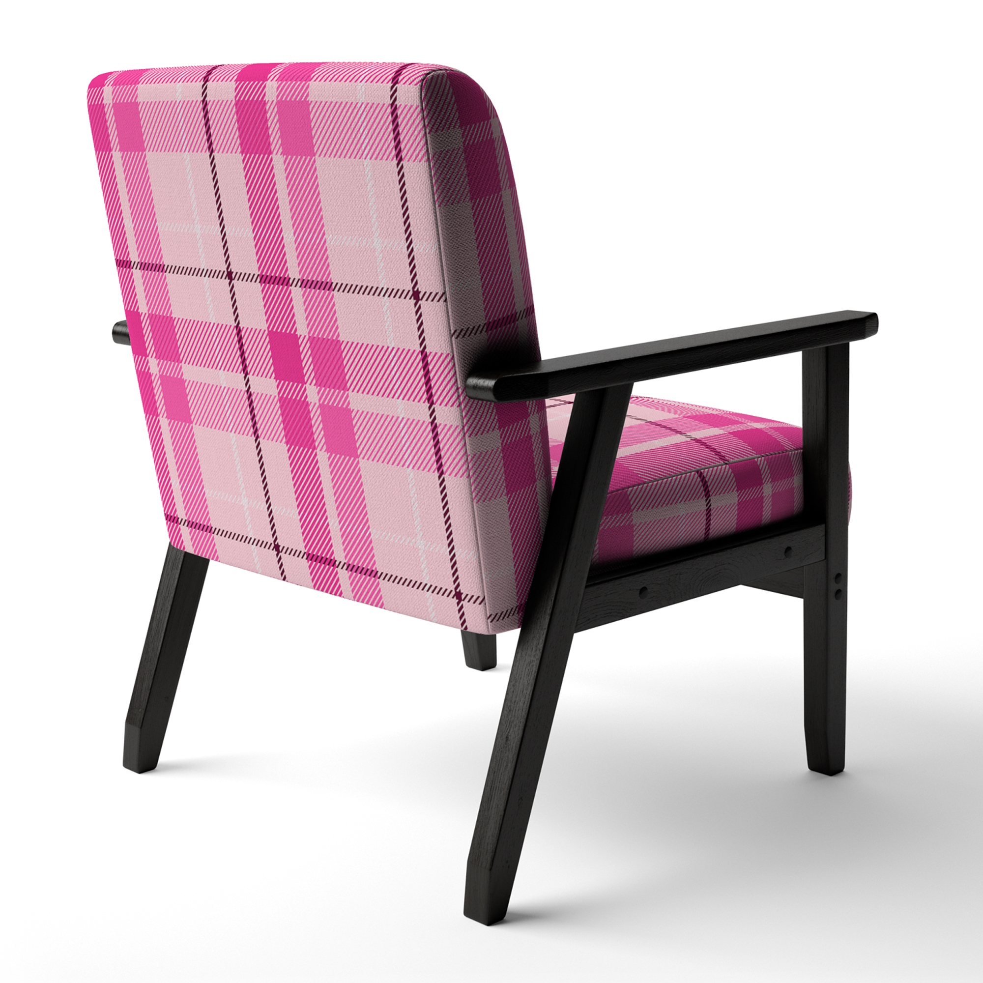 Pink tartan chair top
