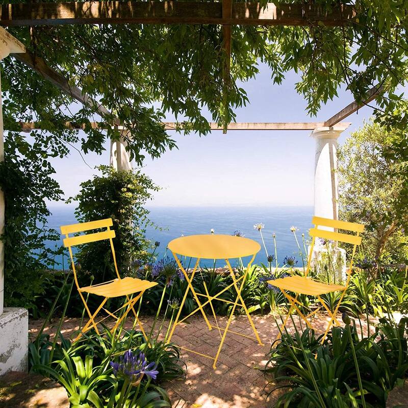 Round 2 Person - 23.6" Long Bistro Set (6 Colors )