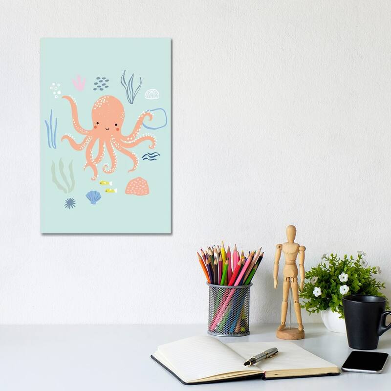 iCanvas "Under The Sea I" by Caroline Alfreds Canvas Print - 12x8x0.75