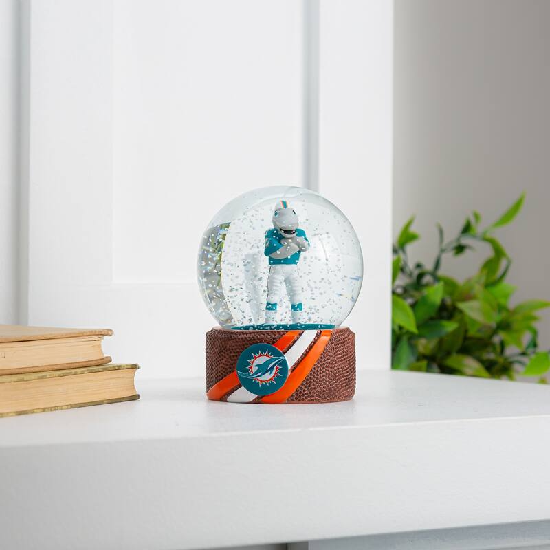 Miami Dolphins 5 in. Glass Tabletop Snow Globe