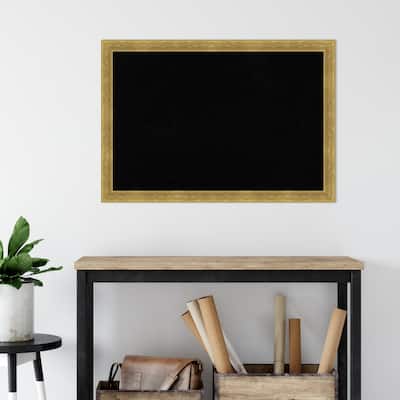 Angled Gold Wood Framed Black Corkboard Bulletin Board, Organization Board, Pin Board