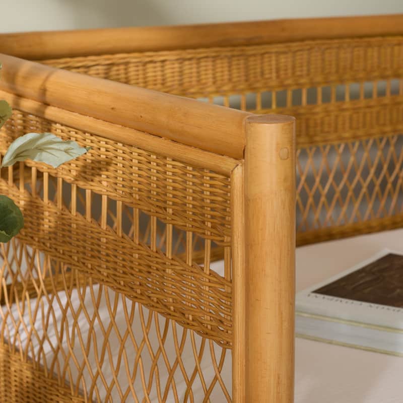 SAFAVIEH Couture Shawnee Rattan Loveseat - 68"W x 27"D x 30"H