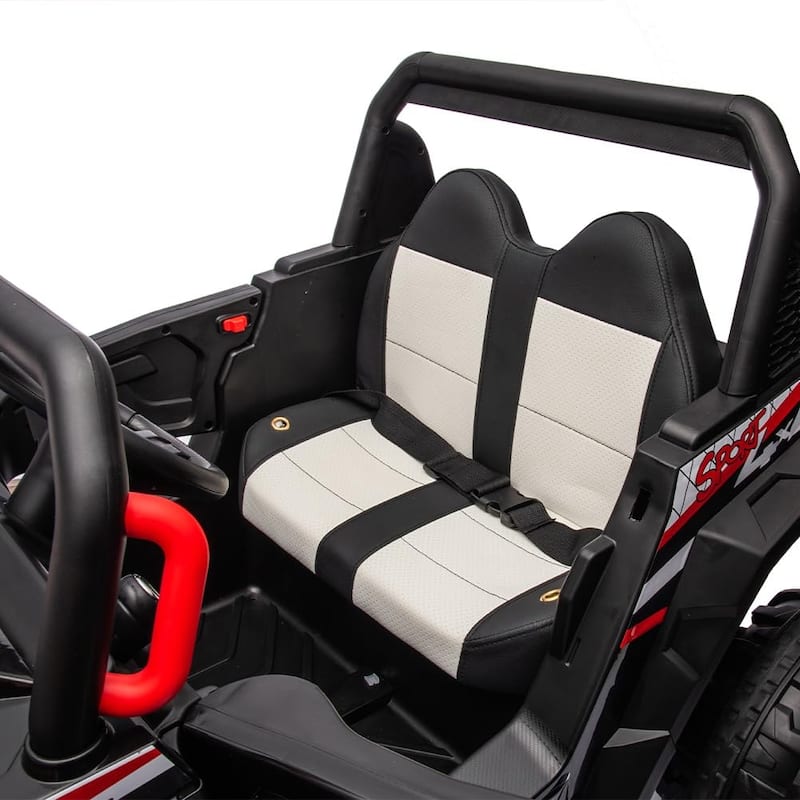 12V Kids Ride on Riding Car W/Parents Remote Control,2-Seat,4WD,4X30W Powerful Motor,Leather Seat