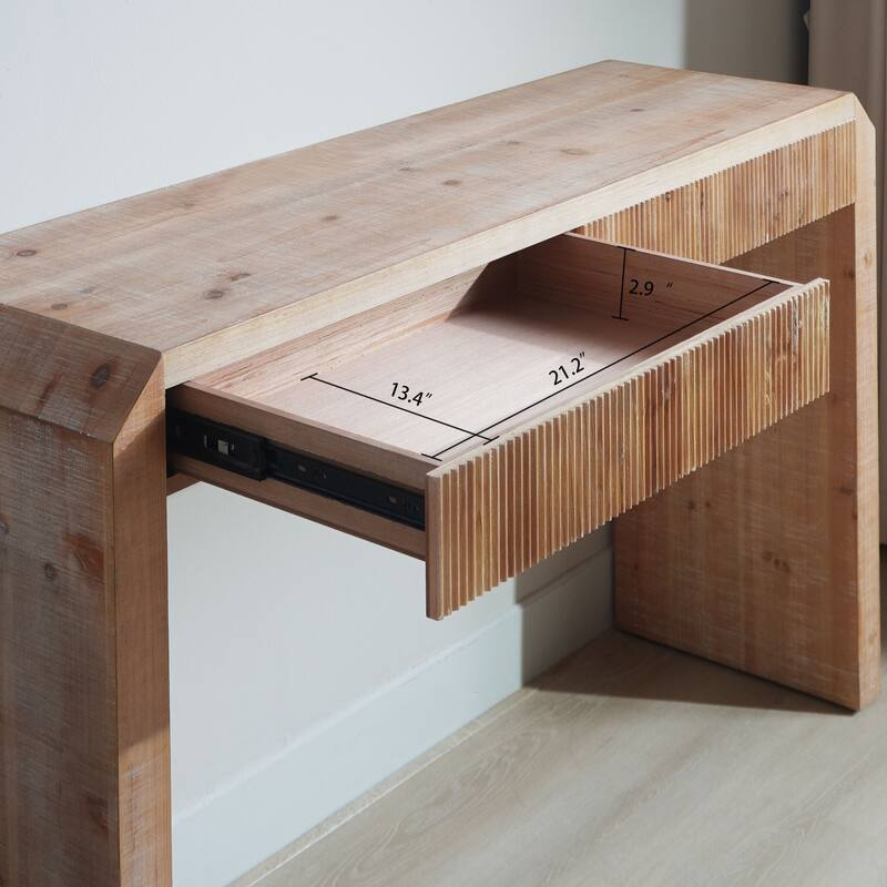 Rustic Wood Console Table with Drawer, Accent Table Hallway Entry Table, Narrow Sofa Table Accent Table