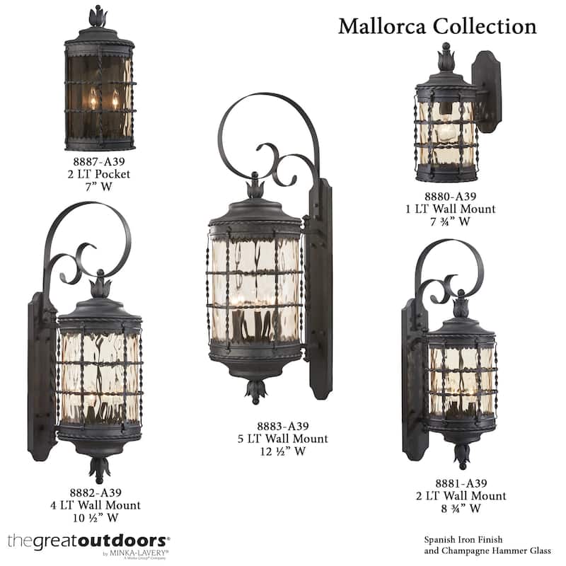 The Great Outdoors 4 Light Post Light from the Mallorca Collection