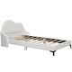 preview thumbnail 10 of 22, Twin Size Upholstered Platform Bed with Cloud-Shaped Headboard