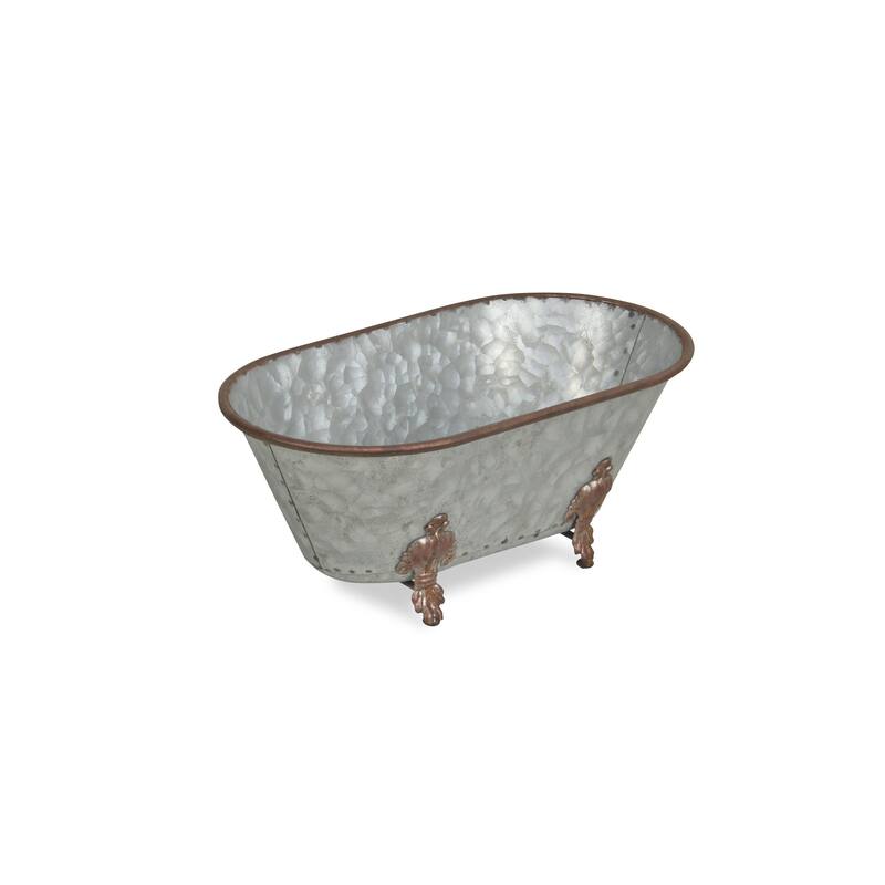 Gray Metal Large Decorative Bathtub - Multi