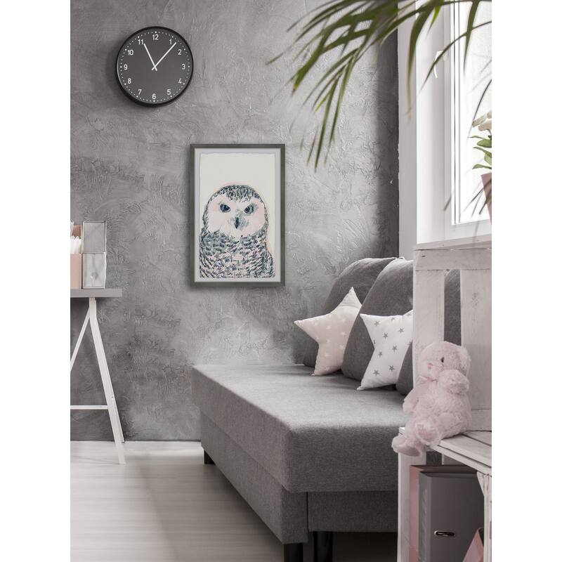 Funky Owl Portrait IV Framed Wall Art, Elegant Home Touch - Sophisticated Artwork for Refined Décor