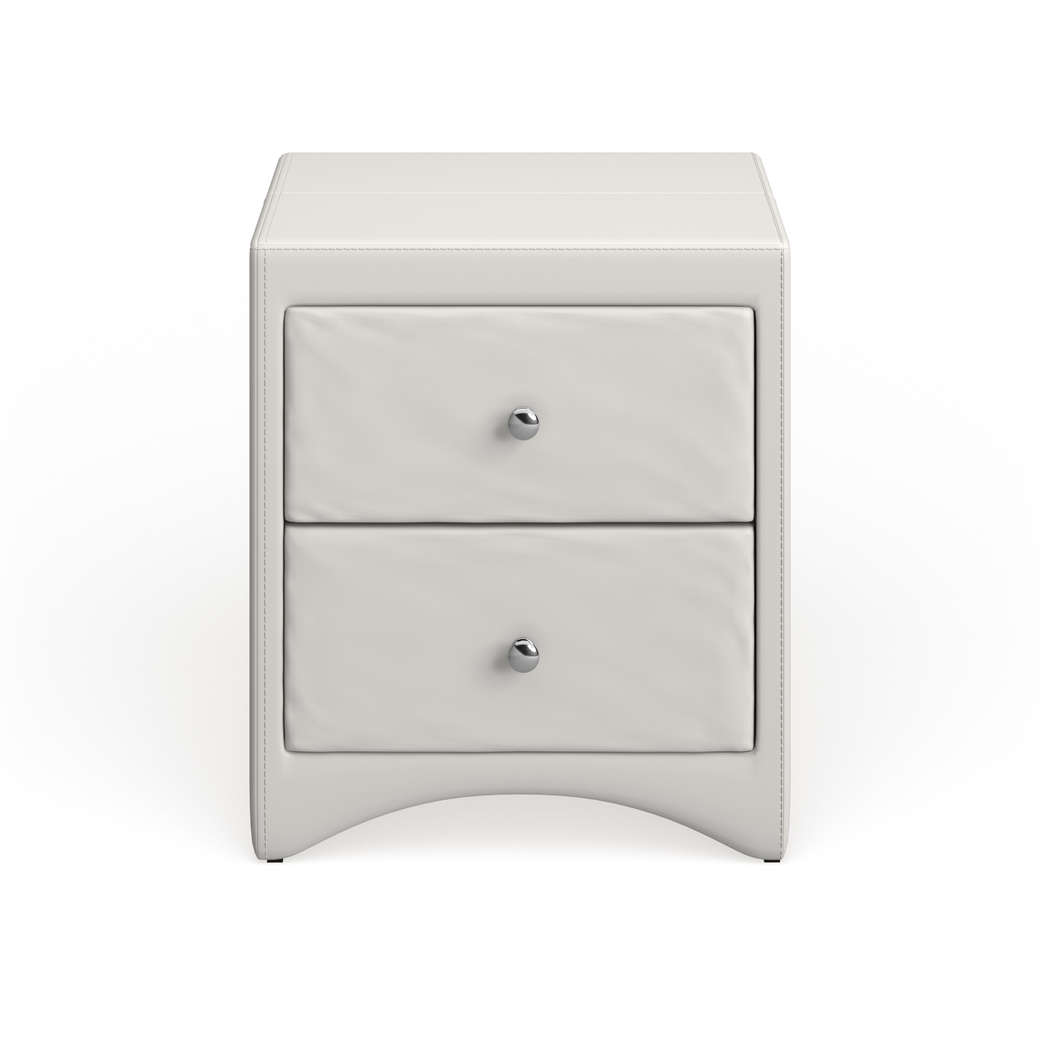 Shop Baxton Studio Dorian White Faux Leather Upholstered Modern Nightstand Overstock 20543547