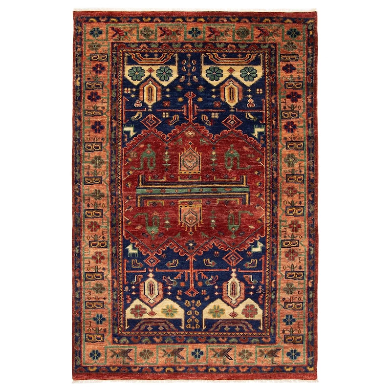 ECARPETGALLERY Hand-knotted Jules Serapi Dark Navy Wool Rug - 5'9 x 8'10 - Dark Navy - 5'9 x 8'10