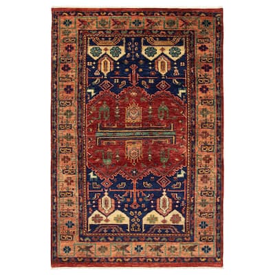 ECARPETGALLERY Hand-knotted Jules Serapi Dark Navy Wool Rug - 5'9 x 8'10