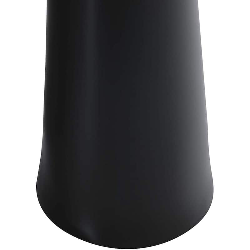 Fine Fixtures Pyramid Pedestal, Elegant One Piece Pedestal Sink, Center Faucet Hole, Vitreous China, White