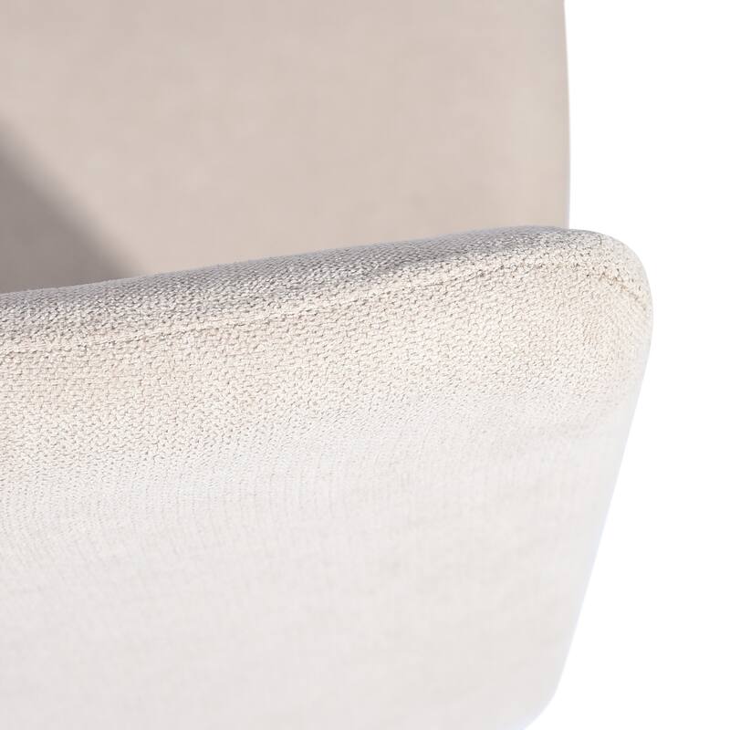 HomeRoots Set of Four Beige and Gold Upholstered Fabric Dining Side Chairs - 17.30 in. x 34.60 in. x 18.10 in.