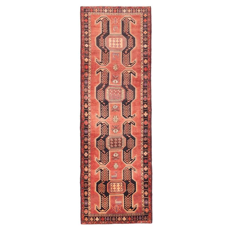 ECARPETGALLERY Hand-knotted Konya Anatolian Dark Copper Wool Rug - 3'11 x 12'2