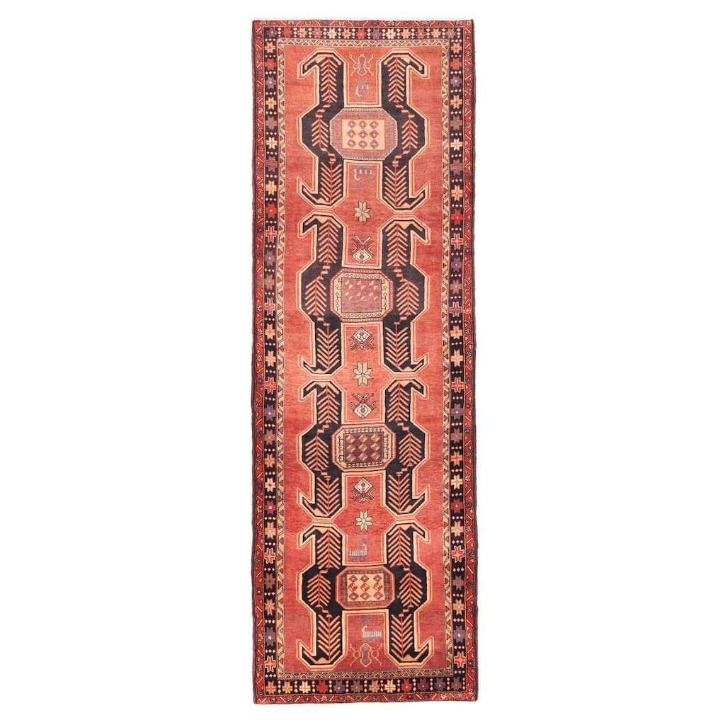ECARPETGALLERY Hand-knotted Konya Anatolian Dark Copper Wool Rug - 3'11 x 12'2