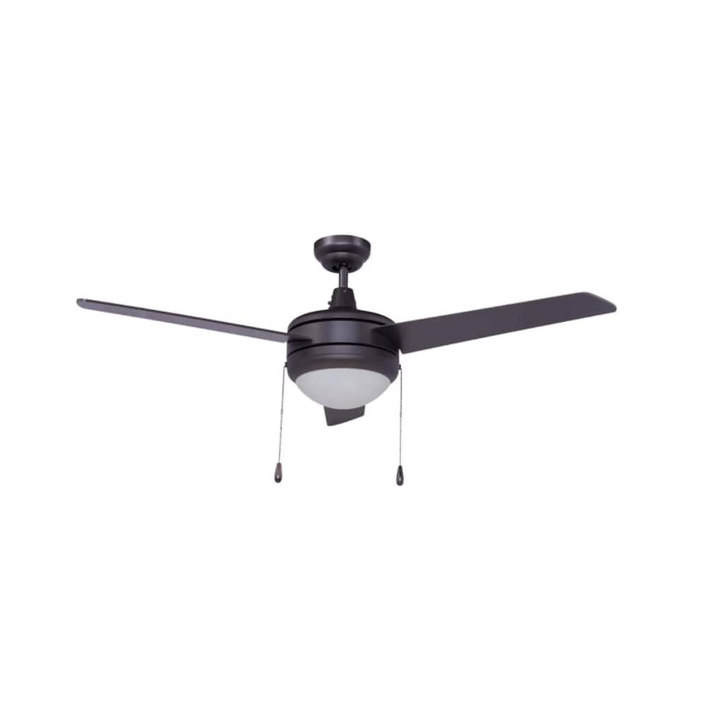 50" Contempo 3-Blade Ceiling Fan Oil Rubbed Bronze Finish with Integrated LED Light