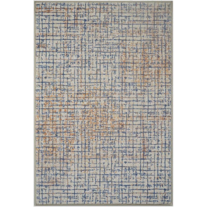 HomeRoots Abstract Modern, Contemporary Rectangle Area Rug