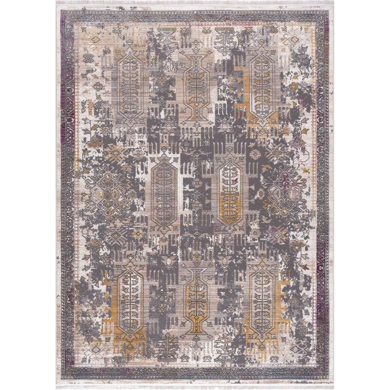 HomeRoots Southwestern Southwest Square Area Rug - 27.00 in. x 24.00 in. x 0.60 in.