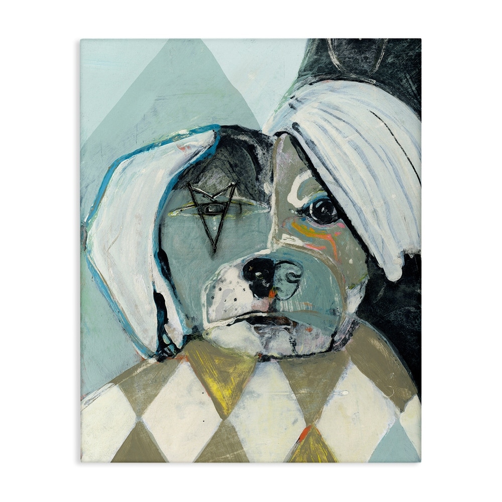 Stupell Abstract Dog Face Portrait Canvas Wall Art Design By Stacy Milrany
