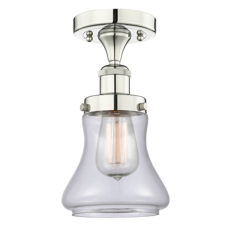 Innovations Lighting Bellmont - 1 Light 7" Semi-Flush Mount - Clear/Polished Nickel