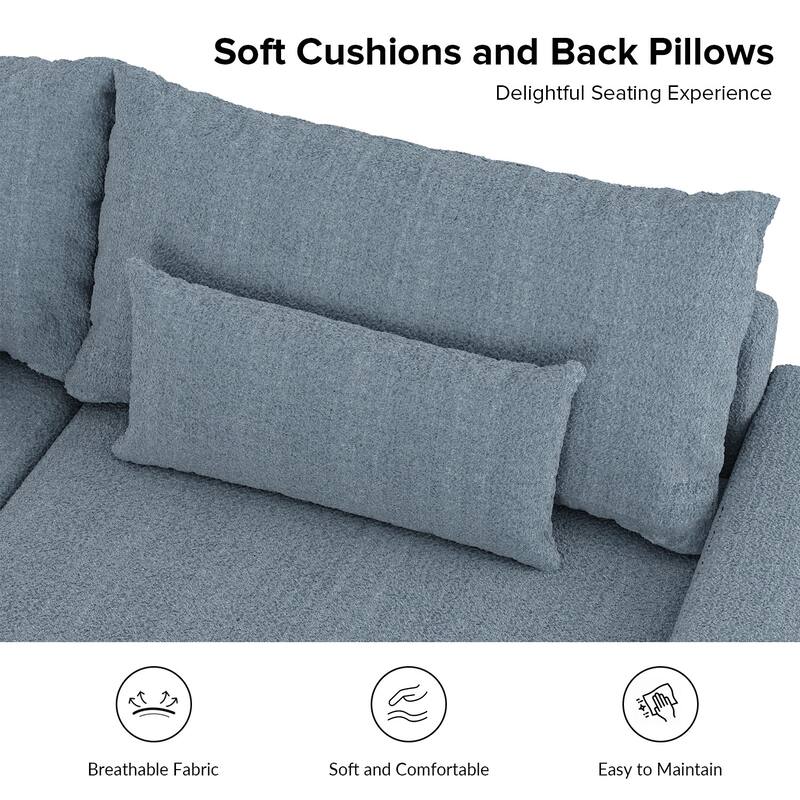 Conradus Modren Oversize 57" Deep Square Arm Sofa by HULALA HOME