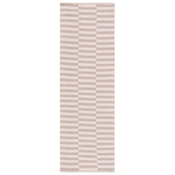 slide 2 of 16, SAFAVIEH Handmade Flatweave Montauk Salinda Casual Cotton Rug 2'3" x 11' Runner - Ivory/Light Grey - Runner