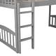 preview thumbnail 9 of 16, Modern Twin Size Solid Pine Wood Loft Bed with Full Length Guardrail, Built-in Ladder and Slide