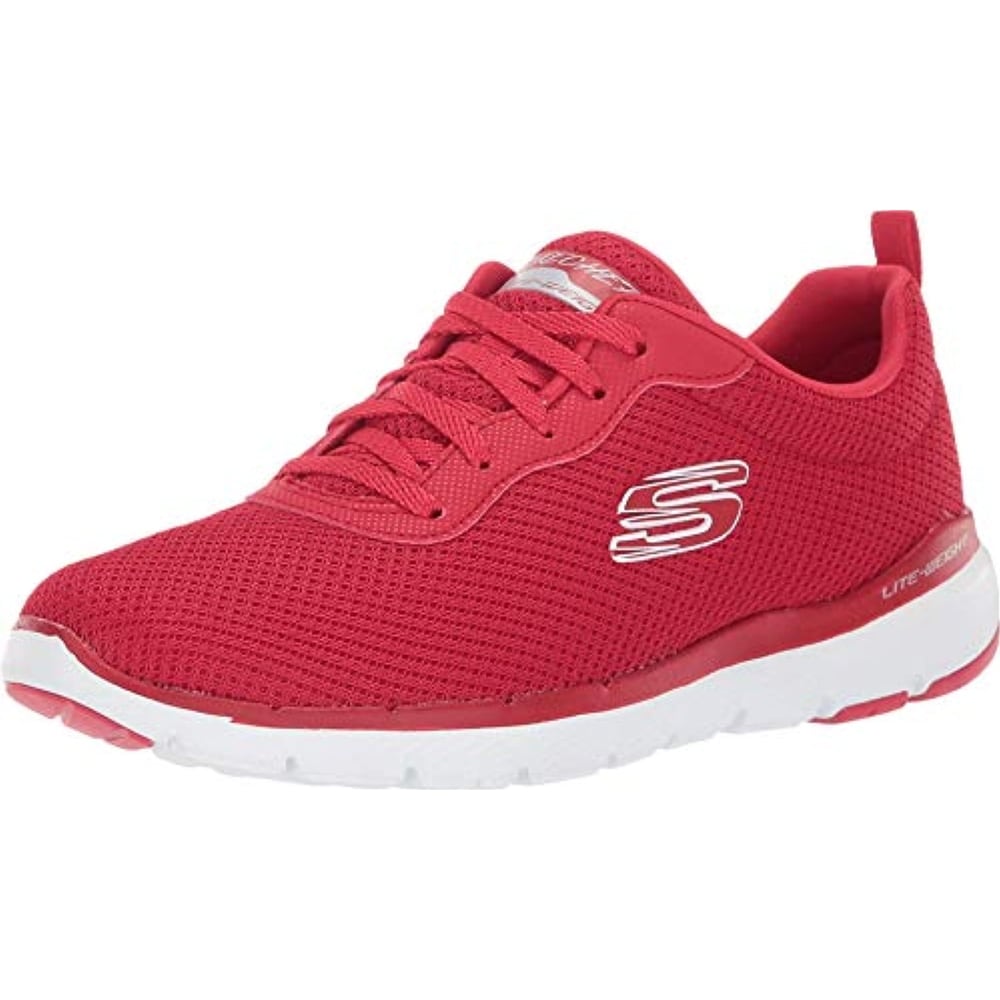 red ladies skechers