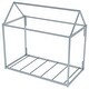 preview thumbnail 5 of 7, Twin Size House Shape Metal Platform Bed, Silver