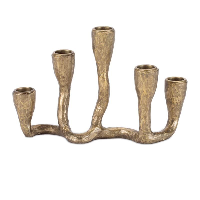 5-Abstract Shape Taper Candle Holders - 13" - Set of 4