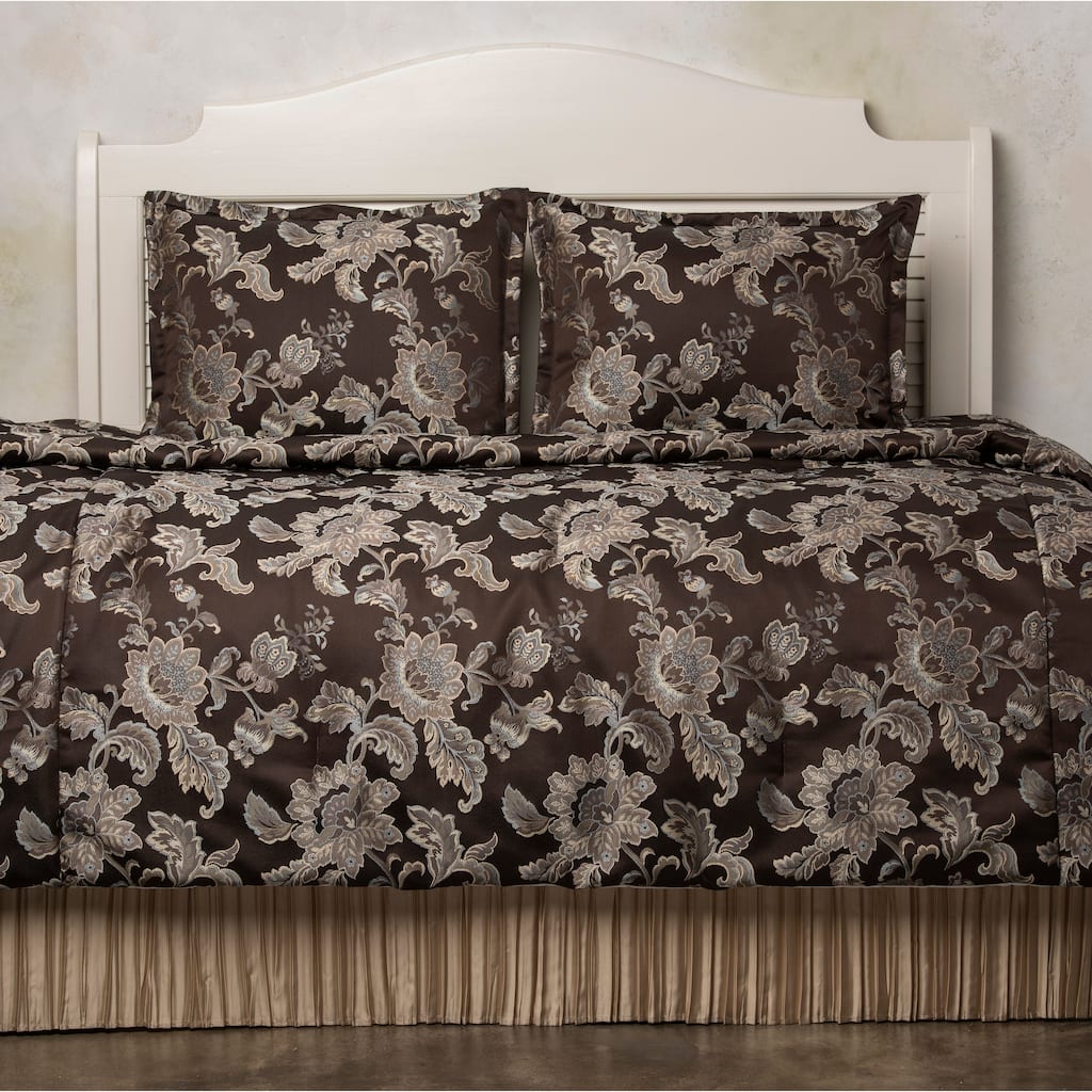 Josephine chocolate floral comforter set
