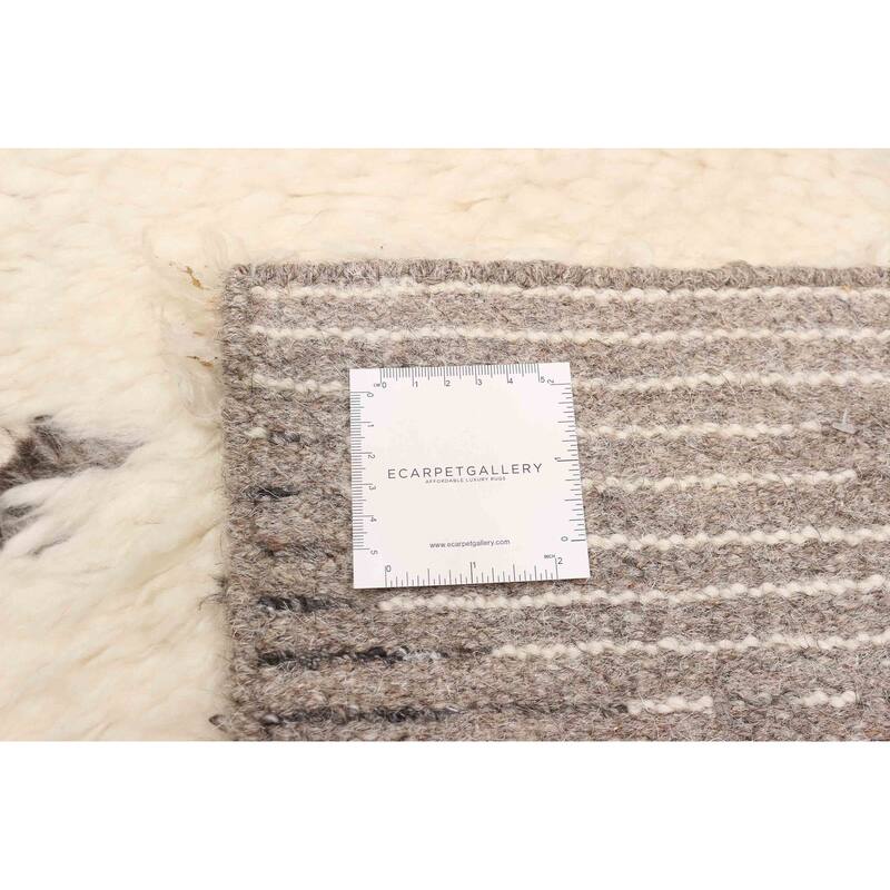 ECARPETGALLERY Hand-knotted Tangier Cream Wool Rug - 8'0 x 9'8