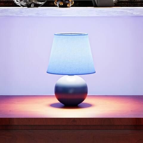 Porch & Den Clarence Mini Ceramic Globe Table Lamp - 5.51"L x 5.51"W x 8.66"H