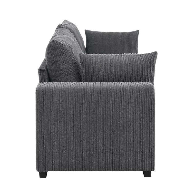 Dark Gray Corduroy Sofa