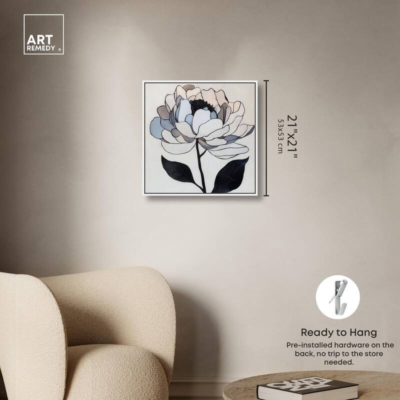 Gray Scale Flower II Canvas by Art Remedy