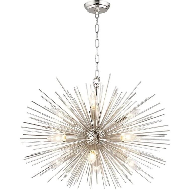 12 - Light Dimmable Sputnik Sphere Chandelier - Gold