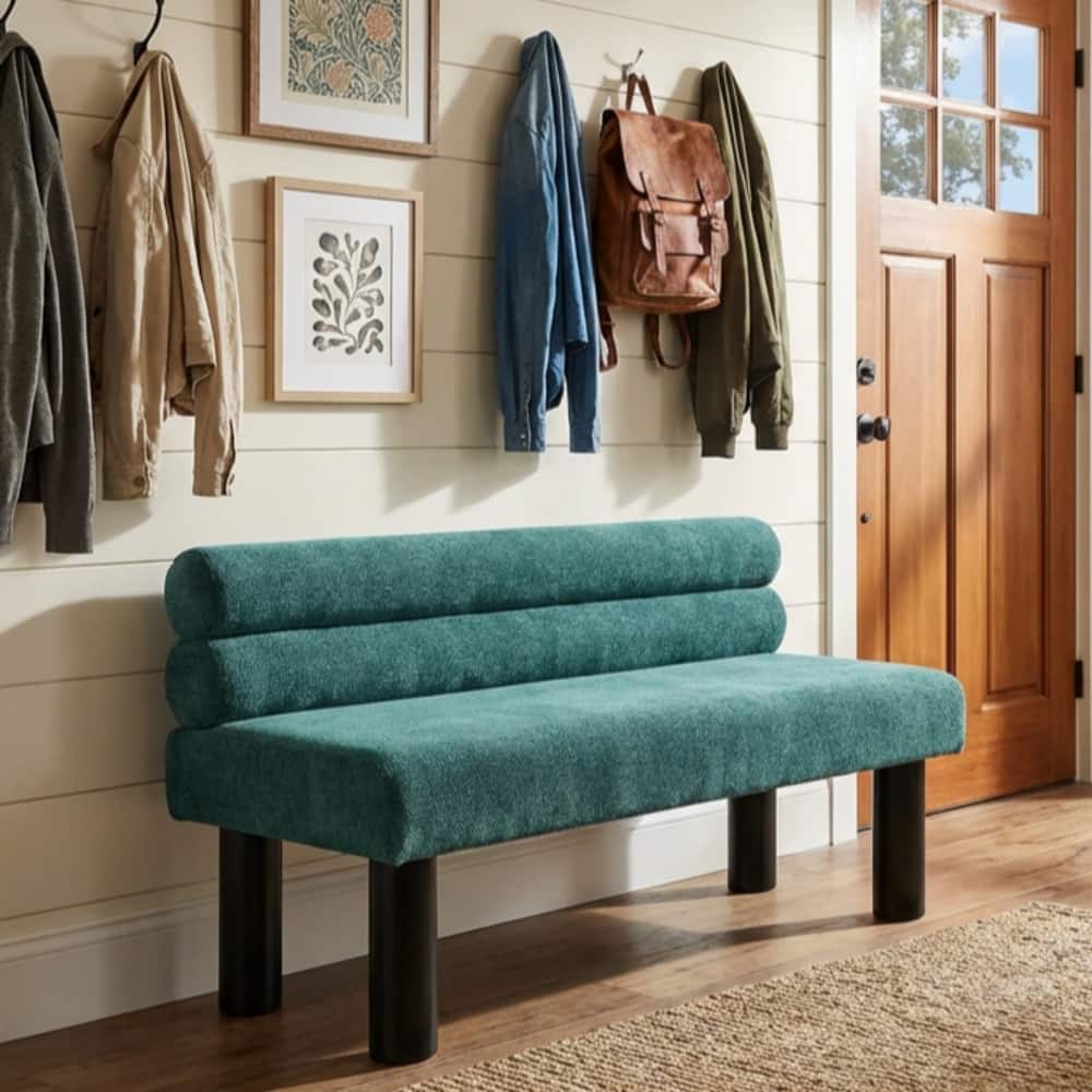 Christopher Knight Home - Modern Upholstered Bench with Padded Seat and Backrest