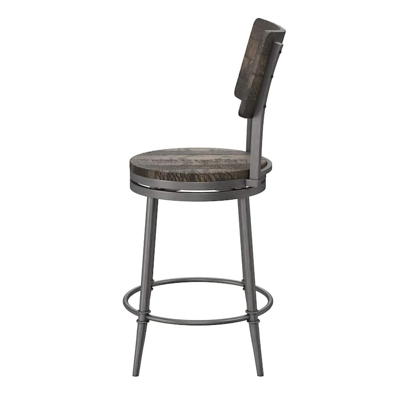 Hillsdale Furniture Jennings Wood and Metal Swivel Stool