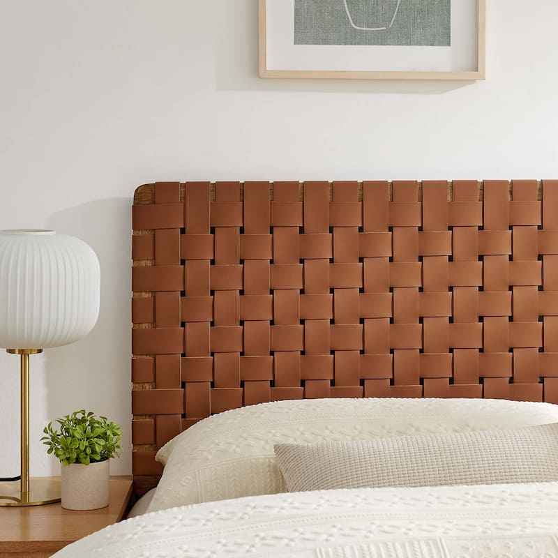 Sparta Twin/Full/Queen/King Vegan Leather Weave Headboard