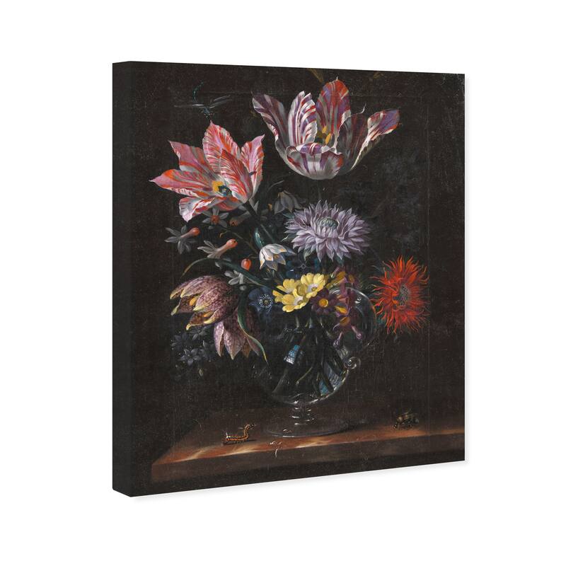 Wynwood Studio Canvas Floral and Botanical Flowers Painting Purple and Traditional Wall Art Canvas Print