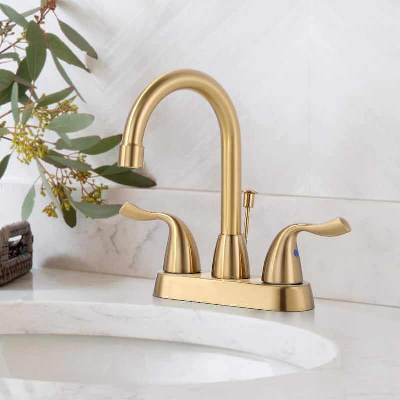 WOWOW 4 Inch Centerset Bathroom Faucet