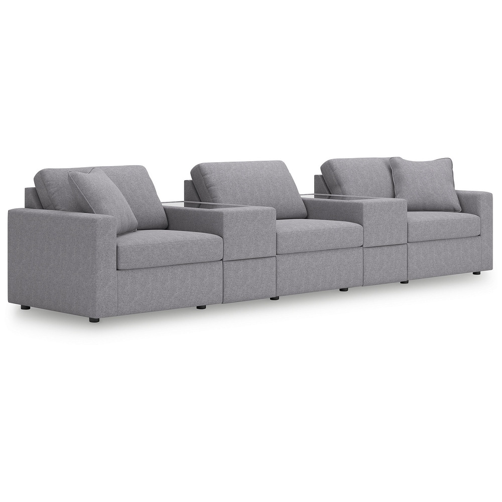Signature Design by Ashley Modmax 5-Piece Sectional with Storage Consoles - 142"W x 32"D x 36"H