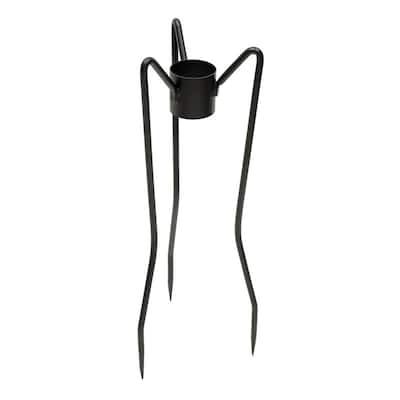 Achla Designs Gazing Globe Ball Stand, Spiked Black Powder Coat Finish