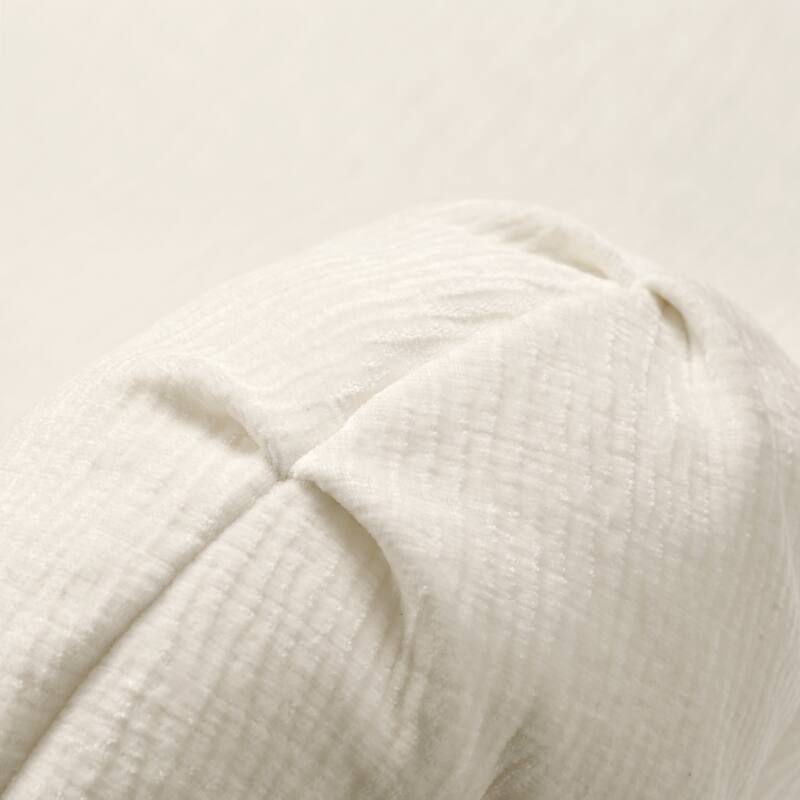 122" Extra Large Curved Sectional Sofa Soft Upholstery with 3 Round Cushions High-Resilience Foam Modern Living Room Couch