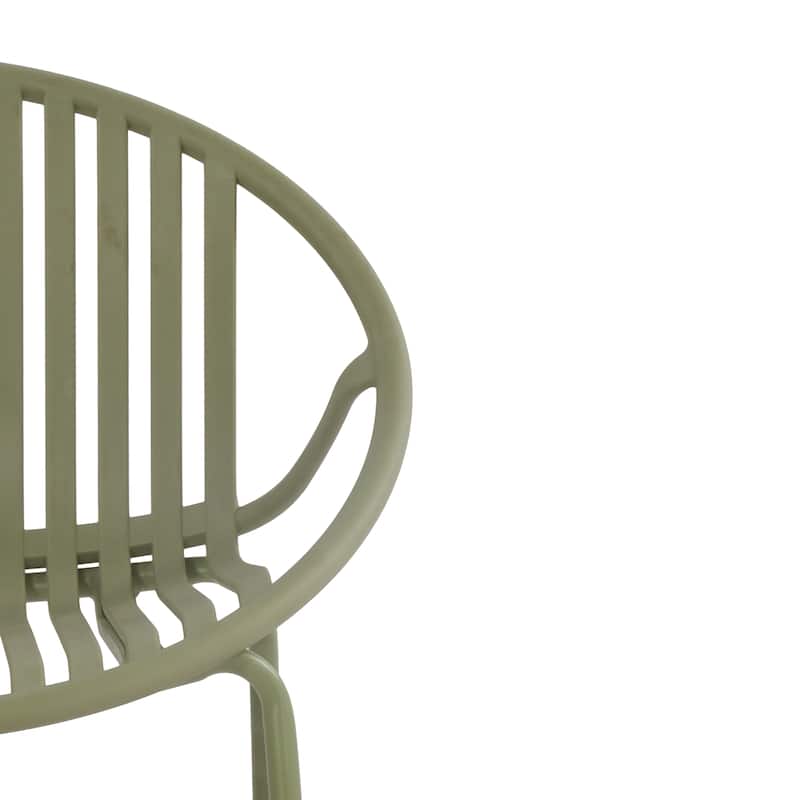 Christopher Knight Home - Lockhart Patio Dining Chair with Metal Legs and Plastic Backrest