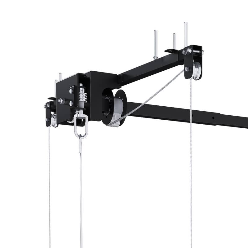 Roomfitters Overhead Garage Storage Rack 3x6 FT, Crank Down Ceiling Organizer for 10-12 FT Garages, 270lb Lift, White