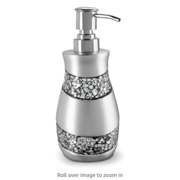 slide 2 of 5, Creative Scents Silver Mosaic Hand Soap Dispenser - Gray - Silver /Gray