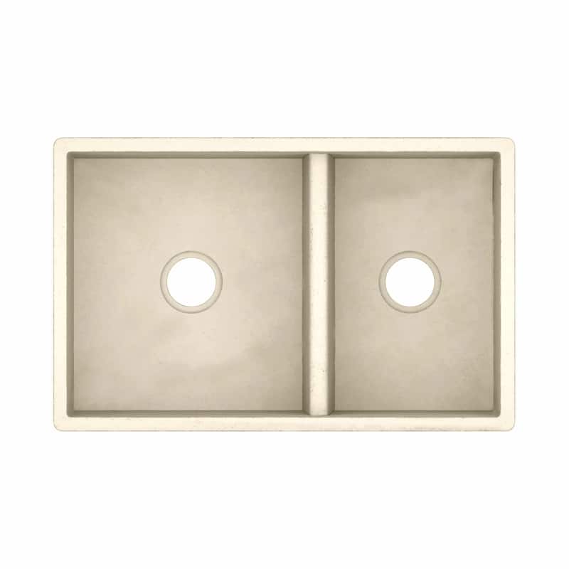 Farmhouse 33-inch Double Bowl NativeStone Kitchen Sink - 33" x 21" x 10.25"