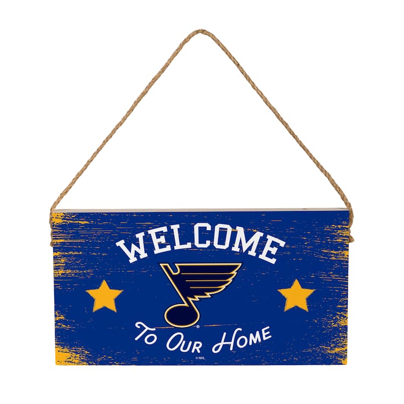 St Louis Blues Wooden Door Decor Wall Sign - Multi-Color