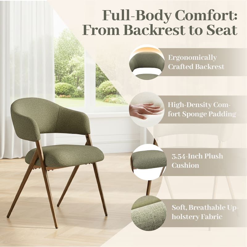 Modern Reclining Dining Chairs, 135° Back & 18.9" Wide Seat with Thick Cushion